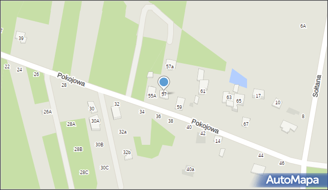 Otwock, Pokojowa, 57, mapa Otwock