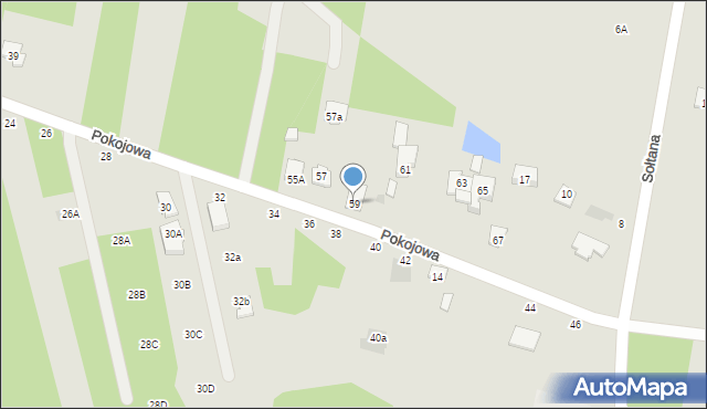 Otwock, Pokojowa, 59, mapa Otwock