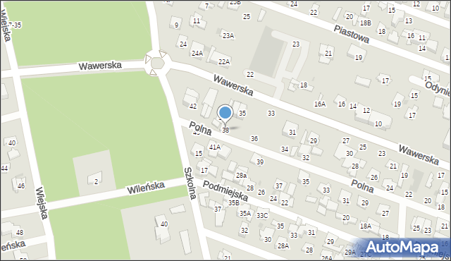 Otwock, Polna, 38, mapa Otwock