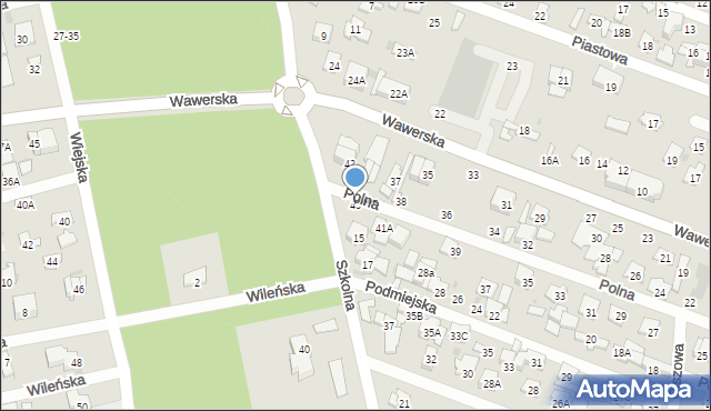 Otwock, Polna, 43, mapa Otwock