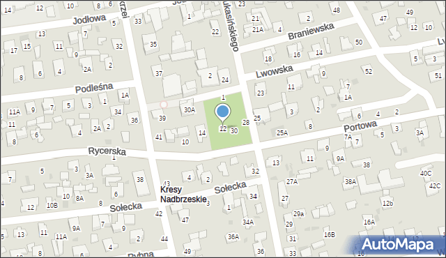 Otwock, Portowa, 12, mapa Otwock