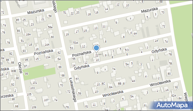 Otwock, Poznańska, 11, mapa Otwock