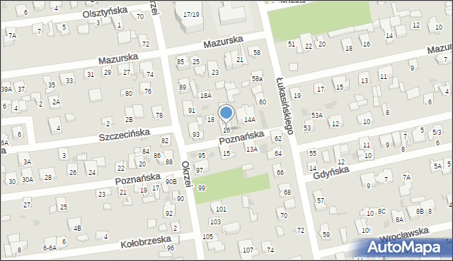 Otwock, Poznańska, 16, mapa Otwock