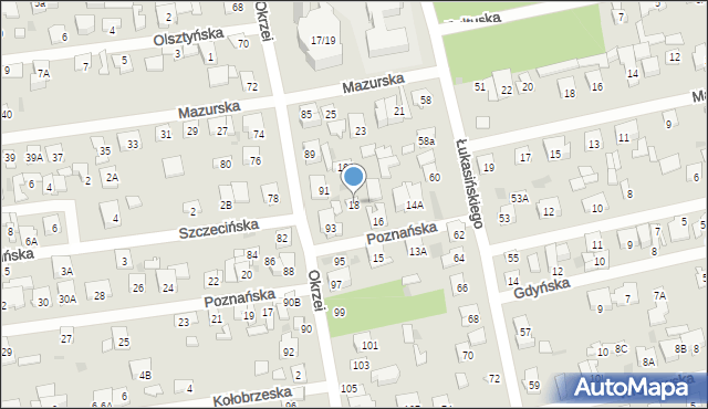 Otwock, Poznańska, 18, mapa Otwock