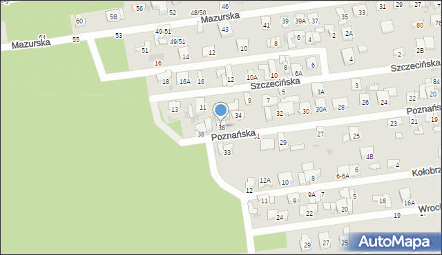 Otwock, Poznańska, 36, mapa Otwock