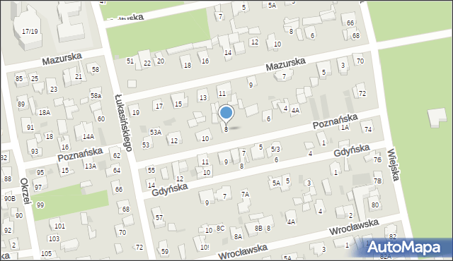 Otwock, Poznańska, 8, mapa Otwock