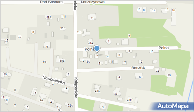 Owczarnia, Polna, 2, mapa Owczarnia