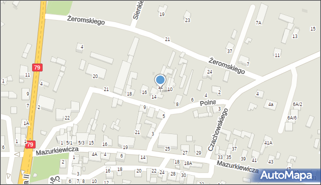 Ożarów, Polna, 12a, mapa Ożarów