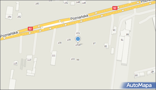 Ożarów Mazowiecki, Poznańska, 101b, mapa Ożarów Mazowiecki
