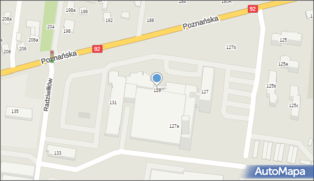 Ożarów Mazowiecki, Poznańska, 129, mapa Ożarów Mazowiecki