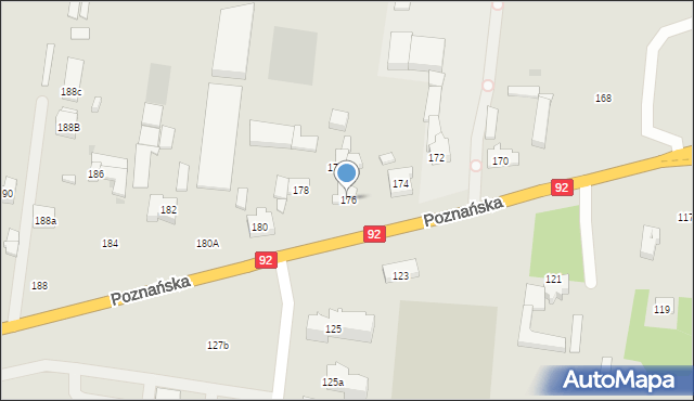 Ożarów Mazowiecki, Poznańska, 176, mapa Ożarów Mazowiecki