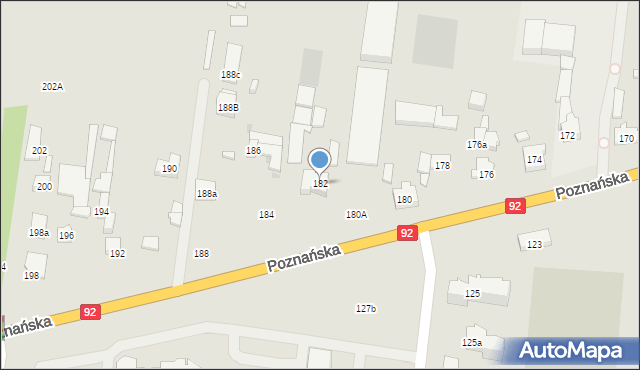 Ożarów Mazowiecki, Poznańska, 182, mapa Ożarów Mazowiecki