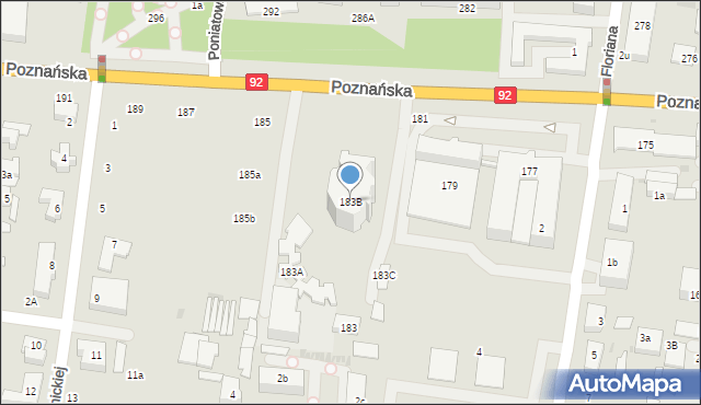 Ożarów Mazowiecki, Poznańska, 183B, mapa Ożarów Mazowiecki