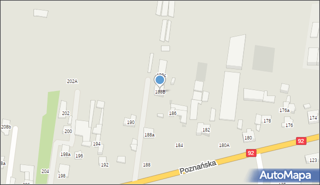 Ożarów Mazowiecki, Poznańska, 188B, mapa Ożarów Mazowiecki
