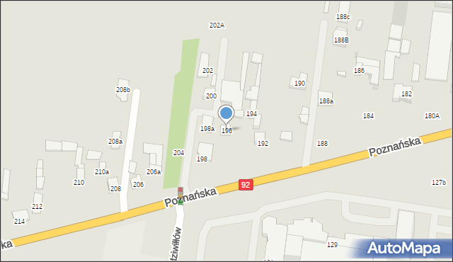 Ożarów Mazowiecki, Poznańska, 196, mapa Ożarów Mazowiecki