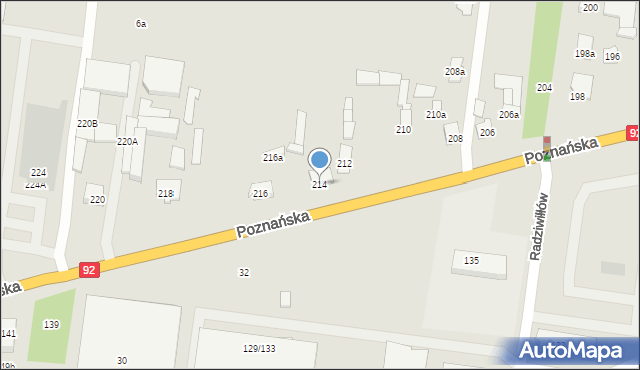 Ożarów Mazowiecki, Poznańska, 214, mapa Ożarów Mazowiecki