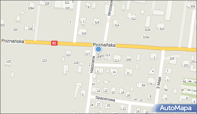 Ożarów Mazowiecki, Poznańska, 215, mapa Ożarów Mazowiecki