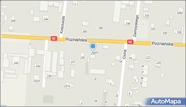 Ożarów Mazowiecki, Poznańska, 233, mapa Ożarów Mazowiecki