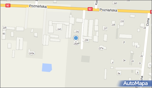 Ożarów Mazowiecki, Poznańska, 241A, mapa Ożarów Mazowiecki