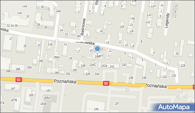 Ożarów Mazowiecki, Poznańska, 244b, mapa Ożarów Mazowiecki
