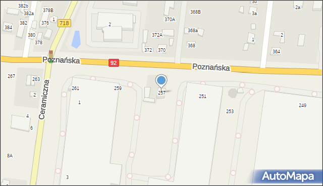 Ożarów Mazowiecki, Poznańska, 257, mapa Ożarów Mazowiecki