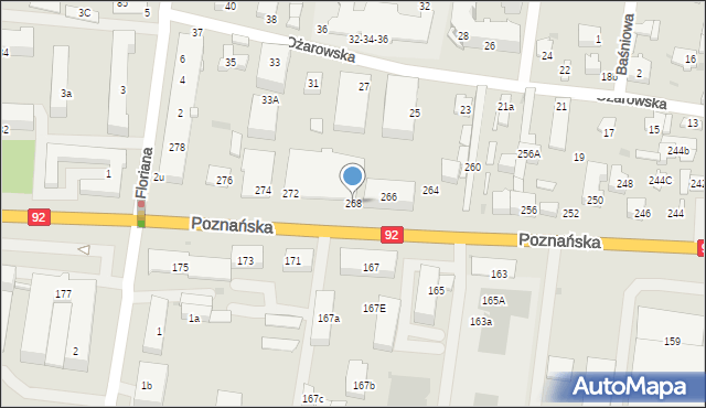 Ożarów Mazowiecki, Poznańska, 268, mapa Ożarów Mazowiecki