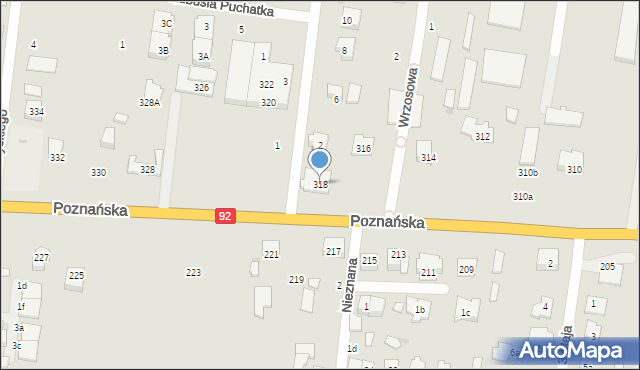 Ożarów Mazowiecki, Poznańska, 318, mapa Ożarów Mazowiecki