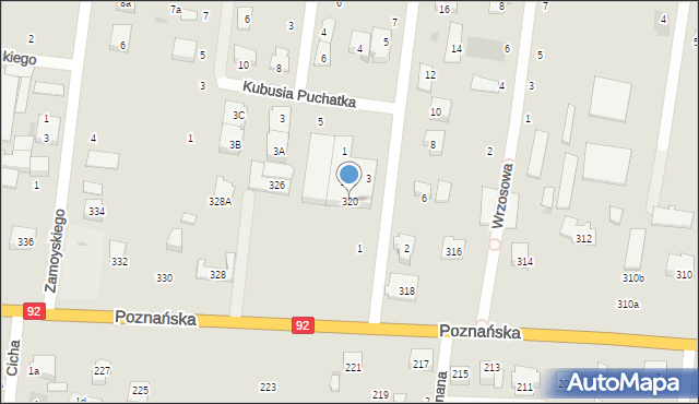 Ożarów Mazowiecki, Poznańska, 320, mapa Ożarów Mazowiecki