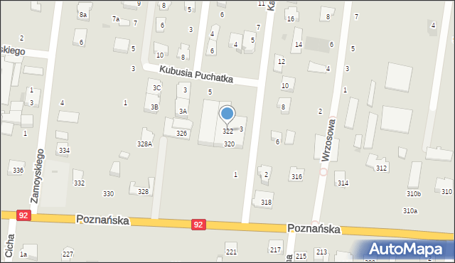 Ożarów Mazowiecki, Poznańska, 322, mapa Ożarów Mazowiecki