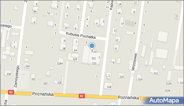 Ożarów Mazowiecki, Poznańska, 324, mapa Ożarów Mazowiecki