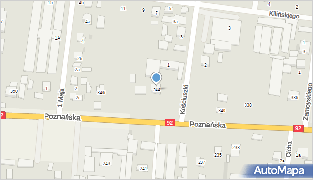 Ożarów Mazowiecki, Poznańska, 344, mapa Ożarów Mazowiecki