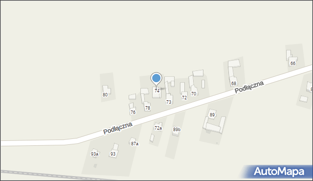 Ożarowice, Podłączna, 74, mapa Ożarowice