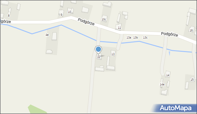 Ożegów, Podgórze, 12, mapa Ożegów