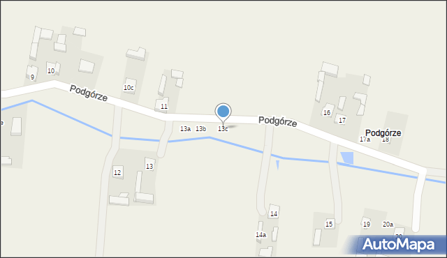 Ożegów, Podgórze, 13c, mapa Ożegów