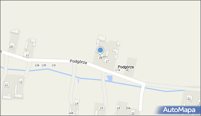 Ożegów, Podgórze, 16, mapa Ożegów