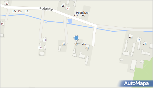 Ożegów, Podgórze, 19, mapa Ożegów