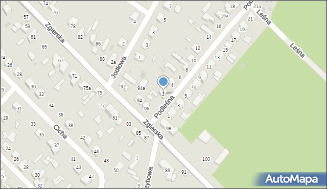 Ozorków, Podleśna, 2, mapa Ozorków