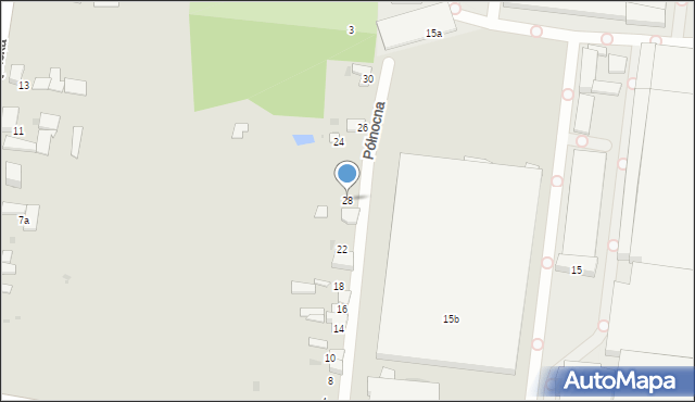 Ozorków, Północna, 28, mapa Ozorków