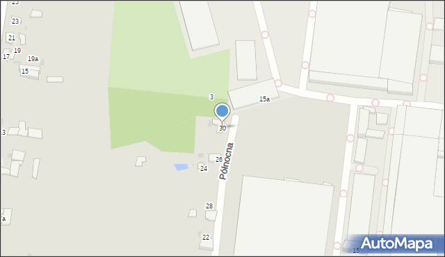 Ozorków, Północna, 30, mapa Ozorków