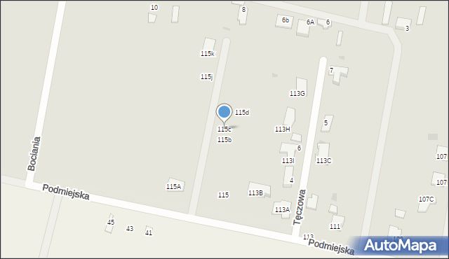 Pabianice, Podmiejska, 115c, mapa Pabianic