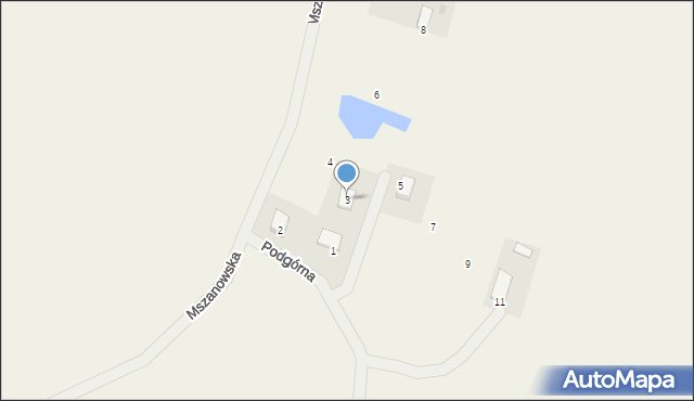 Pacółtowo, Podgórna, 3, mapa Pacółtowo