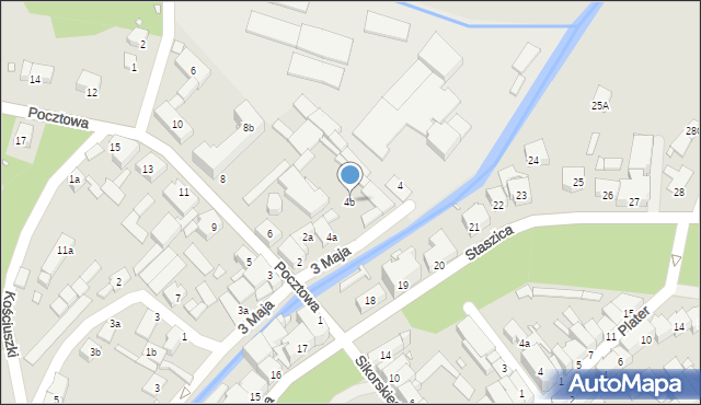 Paczków, Pocztowa, 4b, mapa Paczków