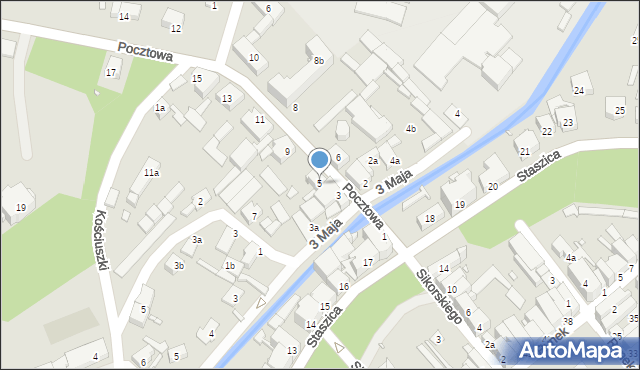 Paczków, Pocztowa, 5, mapa Paczków