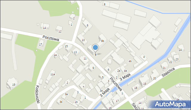 Paczków, Pocztowa, 8, mapa Paczków