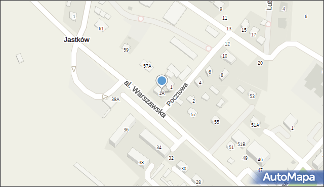 Panieńszczyzna, Pocztowa, 1A, mapa Panieńszczyzna