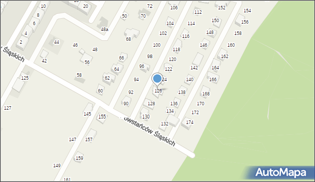 Paniówki, Powstańców Śląskich, 126, mapa Paniówki