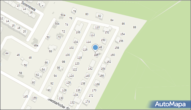 Paniówki, Powstańców Śląskich, 146, mapa Paniówki