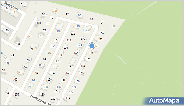 Paniówki, Powstańców Śląskich, 160, mapa Paniówki