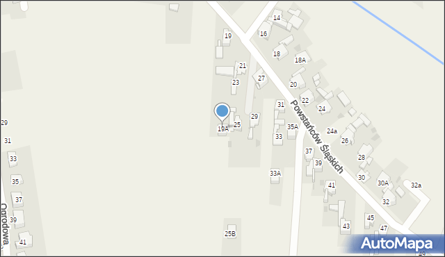 Paniówki, Powstańców Śląskich, 19A, mapa Paniówki