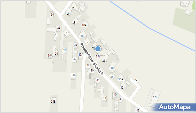 Paniówki, Powstańców Śląskich, 24a, mapa Paniówki